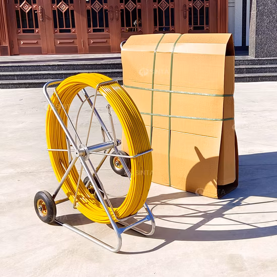 Стекловолокно FRP воздуховод стержень 14 мм 200 м волокно тянущая проволока гибкий кабель для толкателя